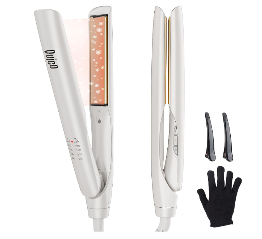 Quico Upgrade Hair Straightener, 100-240V Dual Voltage Travel Size New Open Box
